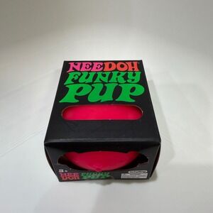 Schylling NeeDoh Funky Pup Pink Squishy Sensory Fidget Toy New